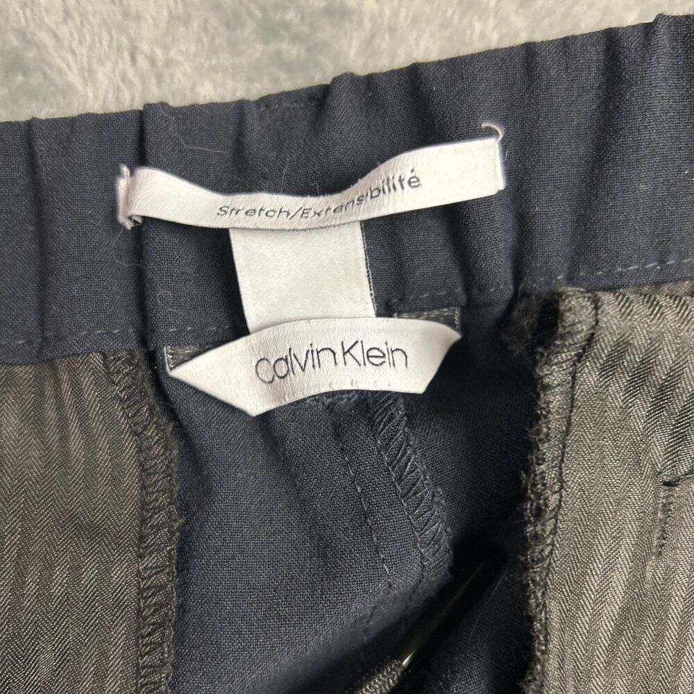 Calvin Klein Stretch Drawstring Navy Blue Dress Pants 36x30 Travel Tech Casual - Picture 9 of 14